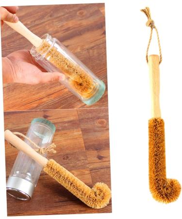 Solustre 2 Pack Bottle Cleaning Brushes - Effective Scrubbing Sponge for Water Bottles and Glasses - Eco-Friendly Baby Cleaning Ball - Brown - Buy Online on GoSupps.com
