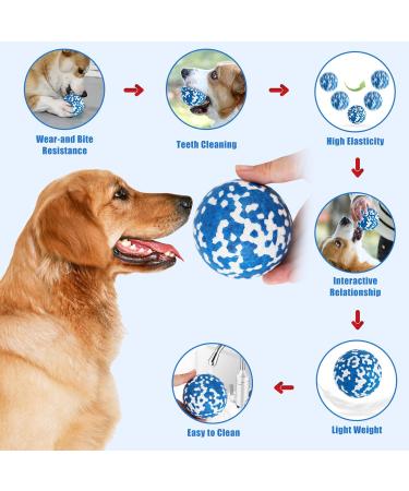 2 Pack Dog Ball Toys Indestructible Dog Toys Balls High Bounce Rubber Dog Balls Durable Solid Interactive Ball Resistant Teeth Training Dog Toys for Small Medium Large Dog Puppy Water Jump Fetch Play 2 Pcs-Orange+Blue - Buy Online on GoSupps.com