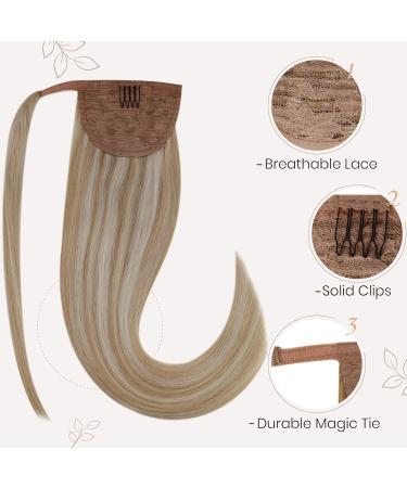 Shop Hetto Braid Extensions - Real Hair Ponytail #14/613 - 80g 40cm - Premium Remy Extensions - International Shipping Available - Buy Online on GoSupps.com