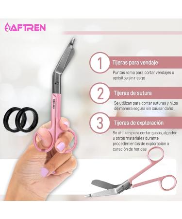 Truma Scissors - Professional 7.5 Medical & Bandage Scissors | Pink Stainless Steel Nurse Scissors for Precision Care - Buy Online on GoSupps.com