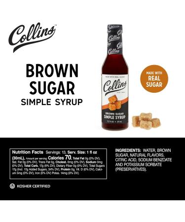 Collins Brown Sugar Syrup - Cocktail & Coffee Syrup 12.7oz Set | Sweeten Your Drinks with Brown Sugar Simple Syrup - Buy Online on GoSupps.com