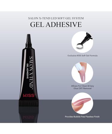 KISS Salon X-tend Starter Kit Press On-Nails Nail Glue included Pure Light White Medium Size Oval Shape 36 Ct. - Buy Online on GoSupps.com