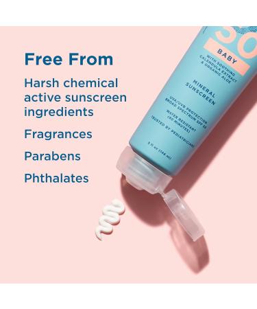 Blue Lizard Baby Mineral Sunscreen SPF 50+ 5 oz Tube - Water Resistant UVA/UVB Protection with Smart Cap Technology - Fragrance Free - Buy Online on GoSupps.com
