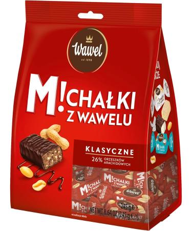 WAWEL SA Wawel Michalki Klasyczne candy with peanuts in chocolate 245 g - Buy Online on GoSupps.com
