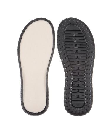HARFINGTON 1pair Shoes Outer Soles Pad US Size 5 Non Slip Mesh Mat Woven Protector Bottom for DIY Slipper Sandals Black