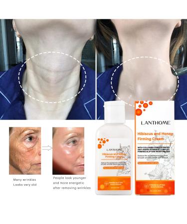 Buy Hibiscus & Honey Firming Cream - Neck & Skin Tightening Lotion with Collagen & Hyaluronic Acid | Reduces Neck Lines Firms & Smooths | 60ML International Shipping Available - Buy Online on GoSupps.com