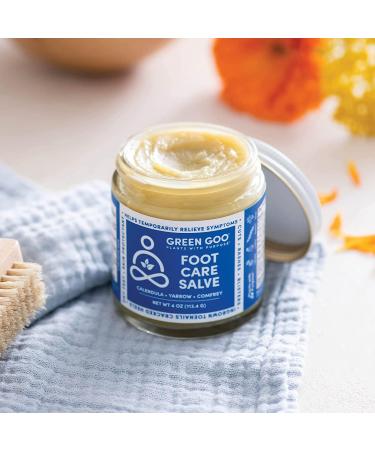 Green Goo Foot Care Salve - Soothes, Relieves Pain, and Heals Feet - Ideal for Hikers, Climbers, Parents, and Teachers - 4 Oz - Buy Online on GoSupps.com