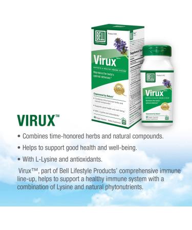 Bell Virux L Lysine & Red Marine - Herbal Immune System Booster | 1000mg Lysine Capsules (1 Pack) - Shop Internationally - Buy Online on GoSupps.com