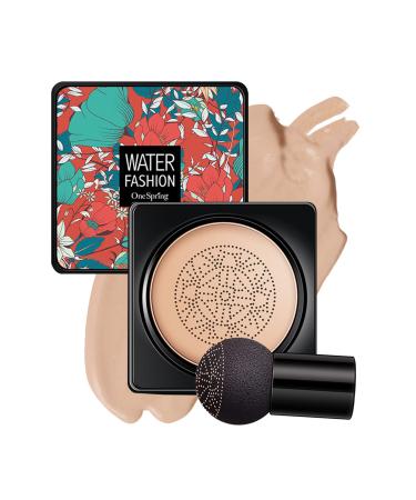 Mushroom Head Air Cushion CC Cream BB Cream Foundation Face Makeup,Full Coverage Foundation Moisturizing Concealer Makeup Base,Long Lasting Cushion Foundation with Mushroom Makeup Sponge (Natural) - Buy Online on GoSupps.com