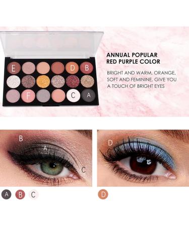 Waterproof Eyeshadow - Makeup Set Eyeshadow Palette - Annual Popular Red Purple Colors - Warm and Bright Tones Natural Eyeshadow Sillervan - Buy Online on GoSupps.com