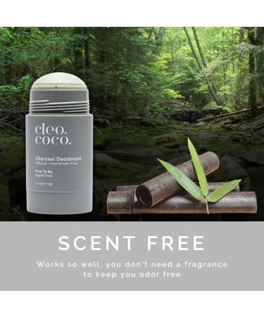 Cleo+Coco Natural Deodorant for Women | Aluminum-Free Organic Coconut Oil & Activated Charcoal | 24-Hour Odor Protection | Scent Free | Made in the USA - 2.5oz - Buy Online on GoSupps.com