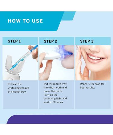 Whitebite Pro Teeth Whitening Kit - LED Light for Sensitive Teeth | 7-Piece System with 35% Carbamide Peroxide - Buy Online on GoSupps.com