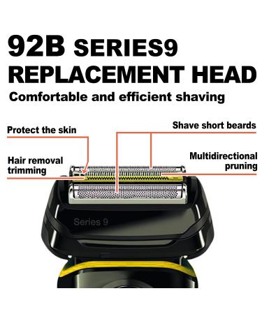 Buy Series 9 92B Electric Shaver Head - Compatible with Braun 9290cc 9291cc 9370cc & More - International Shipping Available - Buy Online on GoSupps.com