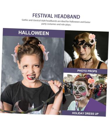 ABOOFAN 5 Pairs Claw Hairpin Hair Clips Cosplay Rose Horn Hair Clip Cute Animal Cosplay Horn Clips for Hair Flower Hair Clips for Women Devil Horns Cotton Linen Bill Baby Girl White Demon - Buy Online on GoSupps.com