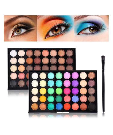 40 Color Eyeshadow Palette with Brush - Matte & Shimmer Cream Makeup Set for Stunning Looks | Best Quality International Shipping - Buy Online on GoSupps.com