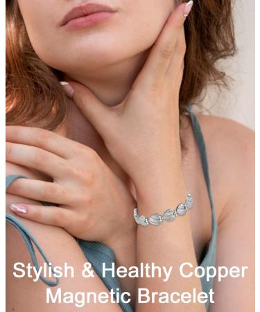 EnerCoppeX Magnetic Bracelets for Women Stainless Steel Bracelet with Effective Healing Magnets Adjustable Jewelry Gift (STB-4746) - Buy Online on GoSupps.com