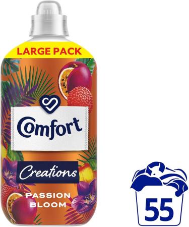 Comfort Creation Concentrated Fabric Conditioner with 100 Days of Long-Lasting Fragrance and Softness Intense Liquid Fabric Softener 55 Washes 1.65L (Passion Bloom Buy 4) - Buy Online on GoSupps.com