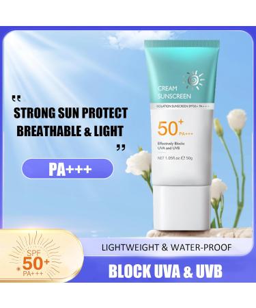 Sunscreen SPF 50 High Protection Sun Cream SPF 50 SPF 50 Face Moisturiser Sunscreen SPF 50 Face & Neck & Body Suncream Factor 50 Light & Non-Greasy Waterproof And Sweatproof - Buy Online on GoSupps.com