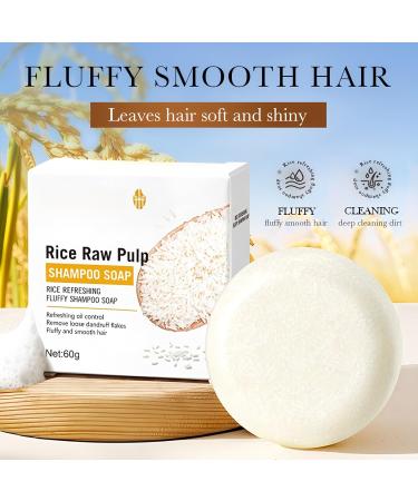  Wootapson 2pcs Anti Hair Loss Rice Shampoo Bar Shampoo Bar Rice Water Hair Growth Soap To Moisturize Hair Growth Makes Hair Soft And - Buy Online on GoSupps.com