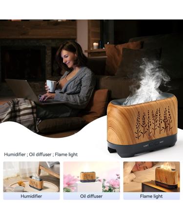 OKTOYO Essential Oil Diffuser with Flame Light - Upgraded Super Quiet Aromatherapy Diffuser for Home and Office - Buy Online on GoSupps.com