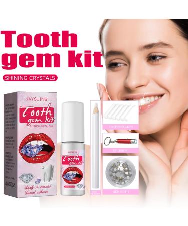 Tooth Jewelry Set with Glue | DIY Tooth Gem Kit & Decoration | Tartar Tooth Gemstone Jewelry - Buy Online on GoSupps.com