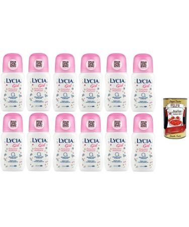 Italian Gourmet E.R. Lycia Girl Roll-on Deodorant 0% Alcohol and Aluminum Salts 12 x 50 ml + Polpa Italian Gourmet 400 g