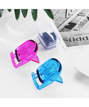 Vtrem Travel Eyelash Curler Set - 2PCS with 12 Soft Silicone Pads | Perfect Eye Makeup Tool for On-The-Go | Purple & Blue - Buy Online on GoSupps.com
