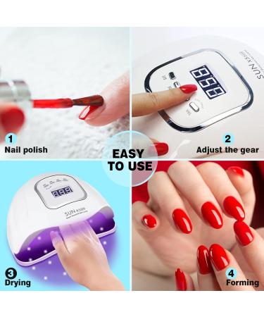 Buy LAVAED UV Nail Lamp - Professional Gel Nail Light with 4 Timer Settings & Auto Sensor - Fast Curing for Perfect Gel Nails | International Shipping - Buy Online on GoSupps.com