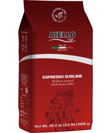Aiello AIELLO COFFEE - SUBLIME - Grain mix 1 kg - Delicate blend - Intensity 8/10 - Simple packaging