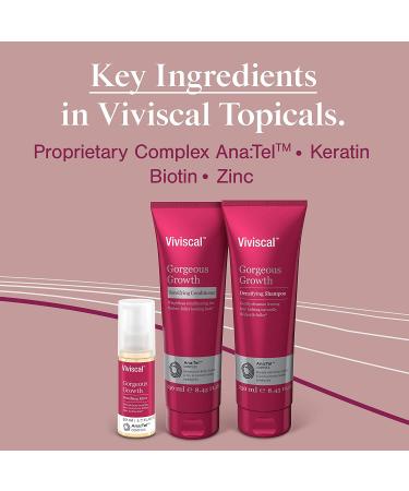 Viviscal Gorgeous Growth Densifying Leave-in Elixir 1.7 oz - Keratin, Biotin, Zinc for Thicker Fuller Hair - Ana Tel Proprietary Complex - Buy Online on GoSupps.com