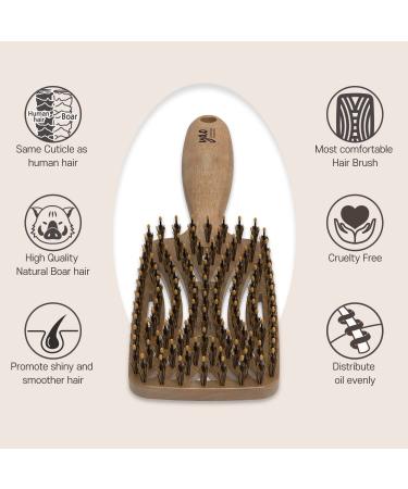 Mother's Corn Boar Bristle Hair Brush - Detangle & Ventilated Brush for All Hair Types | Promotes Shine and Texture - Buy Online on GoSupps.com