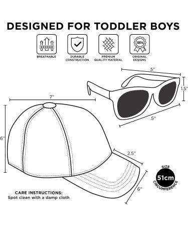 ABG Toddler Boys Mickey Mouse Hat & Sunglasses Set | Ages 2-4 | Kids Baseball Cap - Buy Online on GoSupps.com
