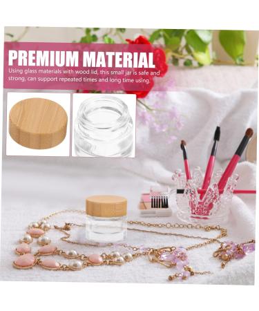 Beaupretty Bamboo Lid Cream Bottle Travel Cosmetic Containers Sugar Scrub Containers Small Jar with Lid Travel Jars Sample Jars Vial Pot Body Butters Lip Balm Frosted Glass Bottled - Buy Online on GoSupps.com