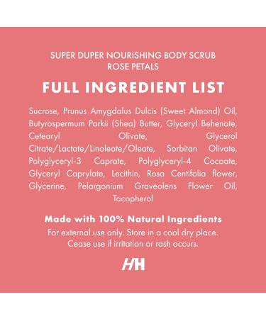 Rose Petal Scrub & Exfoliator | Natural Sugar Body Scrub with Vitamin E for Toning & Cellulite Care | Handmade Heroes - International Shipping - Buy Online on GoSupps.com