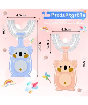 Fanshionide 360 Silicone Children's Toothbrush Set - 2 Pack for Ages 2-6 | Gentle Gum Massage & Full Mouth Clean - Buy Online on GoSupps.com