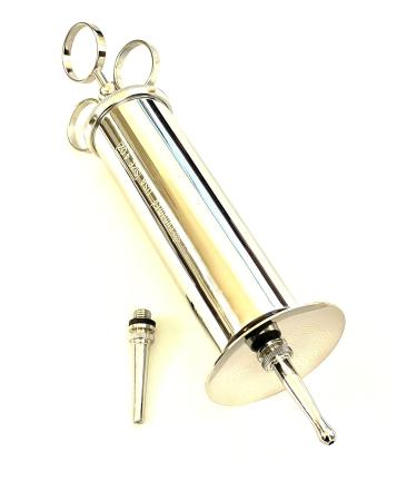 CynaMed Premium Ear Wax Removal Syringe 4 oz - Brass with Chrome Finish - Ideal for Household, EMT, Firefighter, Police, Medical Student, School, and Hobby - Buy Online on GoSupps.com