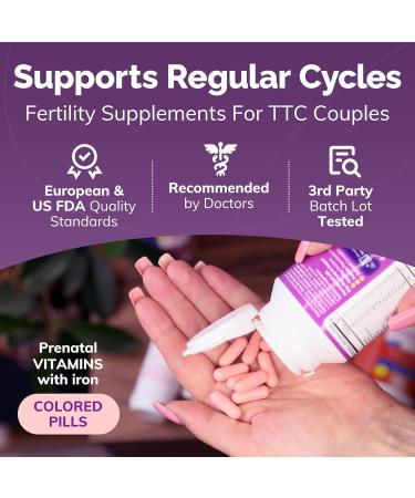 Conceive Plus Women's Fertility Support - 60 Caps - 30 Day Supply - Calcium, Vitamin D, Energy, Folic Acid, Inositol - Promotes Normal Fertility & Reproduction - Buy Online on GoSupps.com