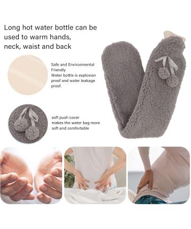 LBEC Rubber Hot Water Bottle - Safe Durable Multifunctional Heater | Dark Gray | International Shipping - Buy Online on GoSupps.com