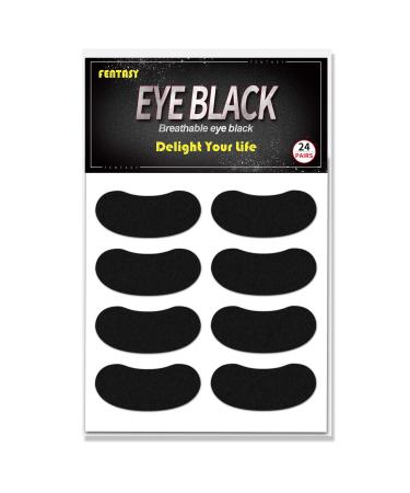 Fentasy Eye Black Stickers for Kids - Breathable Eye Black Made by Cotton Material Customizable Lettering 24 Pairs