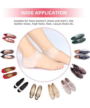 4 Pairs Silicone Heel Protectors for Heel Pains, Cracked Heels, Spurs - Unisex Gel Heel Cups for Plantar Fasciitis - Stocking Stuffers - Buy Online on GoSupps.com
