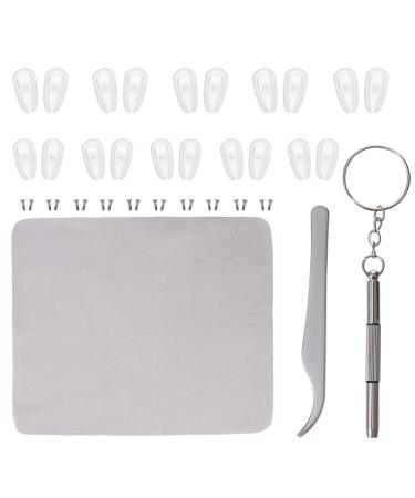 Gleavi 1 set of glasses spare parts Nose handles for glasses Key trailer Glassen repair glasses repair set glasses repair accessories Removal tool sunglasses