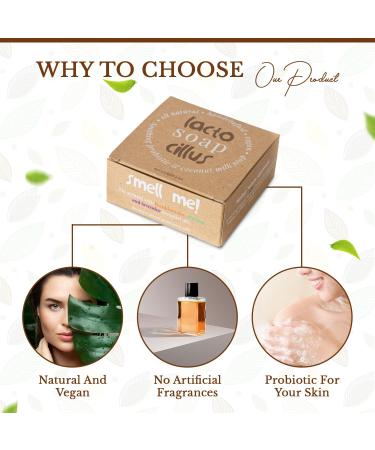 Lactosoapcillus Probiotic Bar Soap | Natural Vegan Plant-Based | Frankincense Tea Tree & Lavender | No Artificial Fragrance & Harsh Chemicals - Buy Online on GoSupps.com