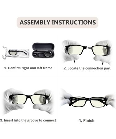 Buy Eyekeper: Black-Link Eye 1.25 Dual Strength Computer Glasses - Blue Light Filter for Optimal Eye Protection - Buy Online on GoSupps.com