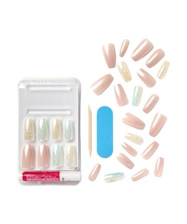 KISS GLAM Fantasy Collection - Partys Over | 28 Artificial Nails Gel Nails Glue & Manicure Tools for International Shipping - Buy Online on GoSupps.com