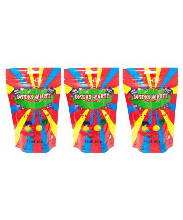 Cotton Mouth Candy Dry Mouth Relief Fruit Mix 3.3 Ounce Bag (3 Bags) | Relieves Dry Mouth & Increases Saliva Production Sugar Free Gluten Free Delicious Fruit Flavor Individually Wrapped 30 Ct