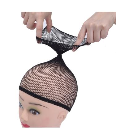 3PCS Nylon Wig Caps - Elastic Hair Mesh Net for Comfortable Wig Wear - Black Open Ended Hair Nets - Buy Online on GoSupps.com