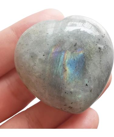 Manekieko Natural Moonstone Palm Worry Heart | 40mm Love Stone | Crystals & Healing Stones for Positive Energy - Buy Online on GoSupps.com