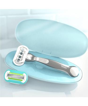 Gillette Venus Extra Smooth Women's Razor + 1 Razor Blade Refill & Travel Case Gift Set Ideas for Her/Mum Platinum - Buy Online on GoSupps.com