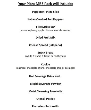 US Military Pepperoni Pizza MRE - Menu 23 - Full Meal Ready to Eat - Buy Online on GoSupps.com
