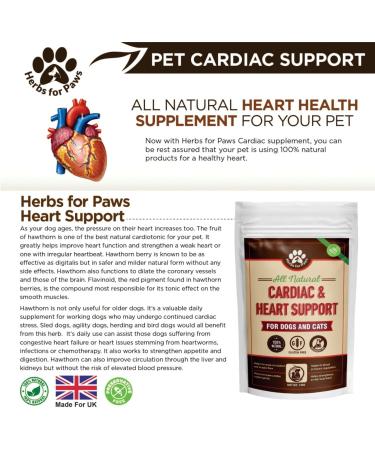 Hawthorn Heart Murmur Supplement for Dogs | Pet Cardio Strength Vitamins for Heart Health | Made in USA 4oz - Buy Online on GoSupps.com